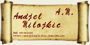 Anđel Milojkić vizit kartica